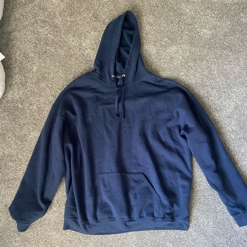 oversized navy blue hoodie